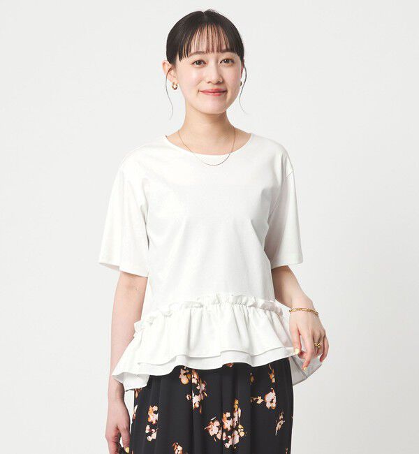UNITED ARROWS green label relaxing「スソ ドッキング プルオーバー カットソー 接触冷感」|Tシャツ・カットソー|WHITE