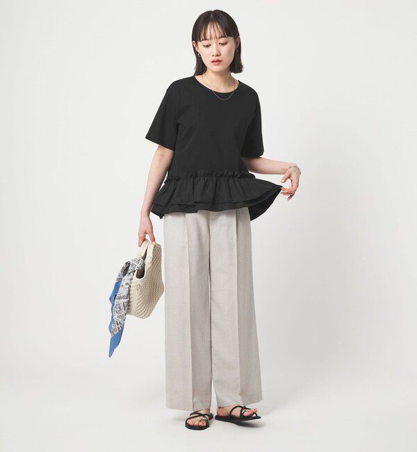 UNITED ARROWS green label relaxing「スソ ドッキング プルオーバー カットソー 接触冷感」|Tシャツ・カットソー|