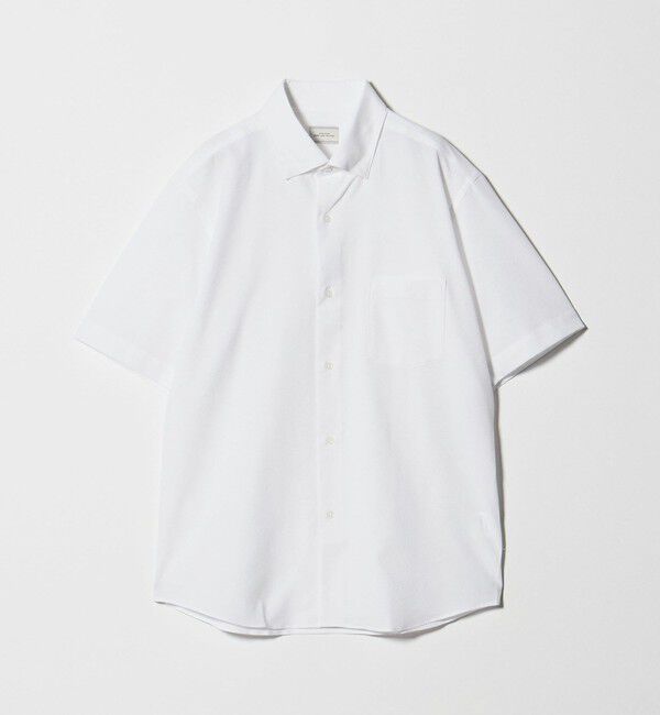 UNITED ARROWS green label relaxing「ポリエステル ラッカン ソリッド スタンダード スナップ ボタンダウン 半袖 シャツ -ストレッチ・イージー」|シャツ・ブラウス|