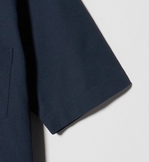 UNITED ARROWS green label relaxing「ポリエステル ラッカン ソリッド スタンダード スナップ ボタンダウン 半袖 シャツ -ストレッチ・イージー」|シャツ・ブラウス|