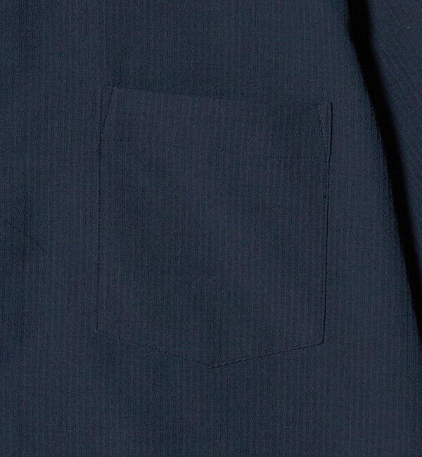 UNITED ARROWS green label relaxing「ポリエステル ラッカン ソリッド スタンダード スナップ ボタンダウン 半袖 シャツ -ストレッチ・イージー」|シャツ・ブラウス|