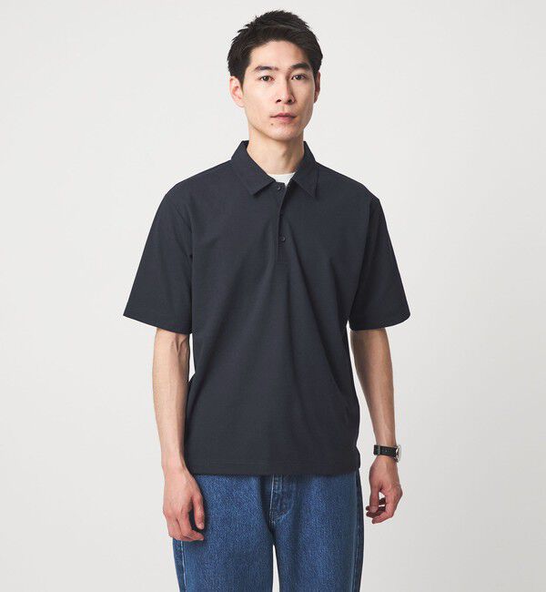 UNITED ARROWS green label relaxing「Somarti カノコ 半袖 ポロシャツ -遮熱・UVカット・吸水速乾-」|ポロシャツ|NAVY