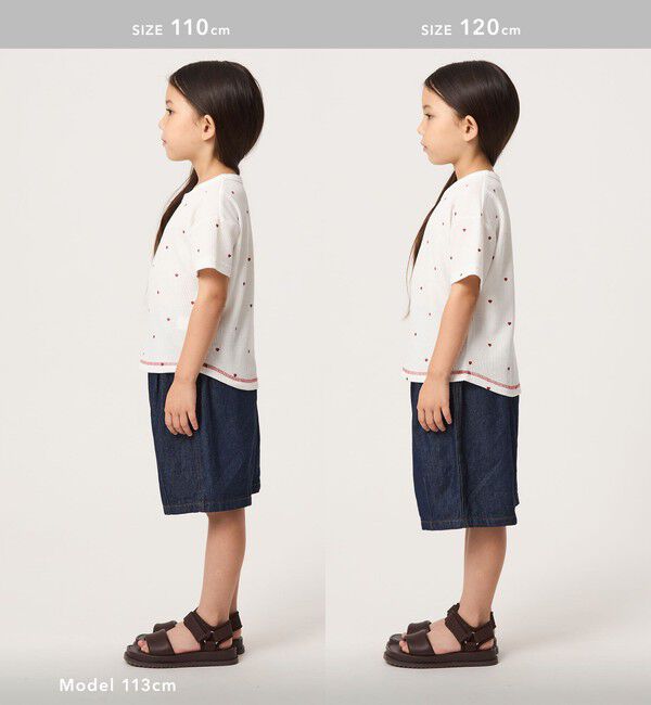 UNITED ARROWS green label relaxing「ハート柄 ドライ ワッフル Tシャツ / キッズ 110cm-160cm」|Tシャツ・カットソー|