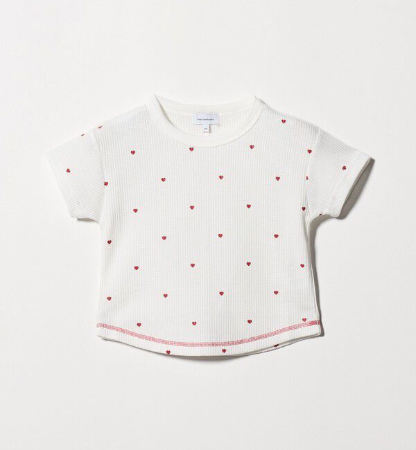 UNITED ARROWS green label relaxing「ハート柄 ドライ ワッフル Tシャツ / キッズ 110cm-160cm」|Tシャツ・カットソー|