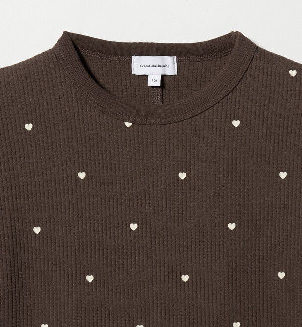 UNITED ARROWS green label relaxing「ハート柄 ドライ ワッフル Tシャツ / キッズ 110cm-160cm」|Tシャツ・カットソー|