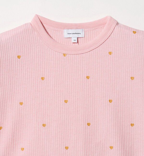 UNITED ARROWS green label relaxing「ハート柄 ドライ ワッフル Tシャツ / キッズ 110cm-160cm」|Tシャツ・カットソー|