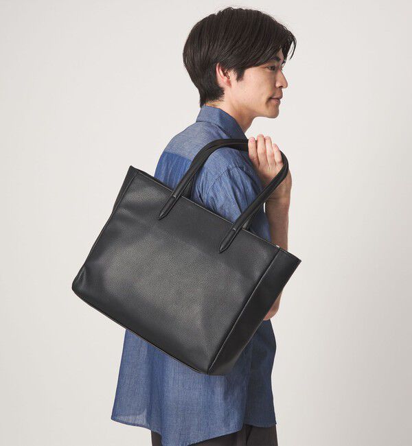 UNITED ARROWS green label relaxing「【WEB限定】GLR レザーライク ファンクショナル ワイド トートバッグ」|トートバッグ|
