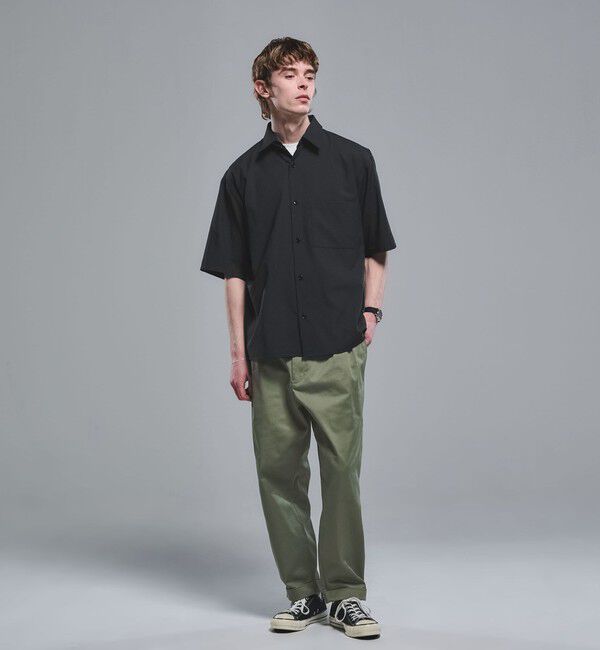 UNITED ARROWS green label relaxing「Dot Air ボックス レギュラーカラー 半袖 シャツ -ストレッチ-」|シャツ・ブラウス|