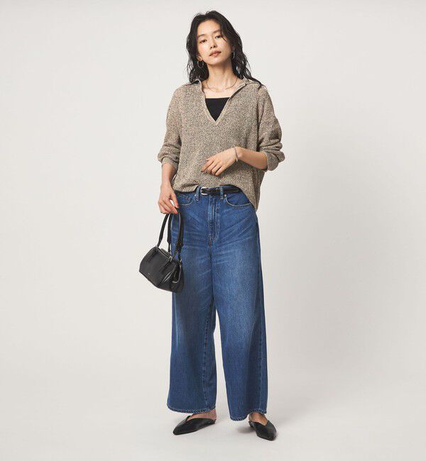UNITED ARROWS green label relaxing「メランジ スキッパー ニット」|ニット・セーター|