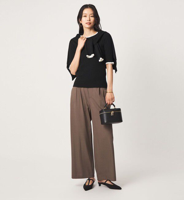 UNITED ARROWS green label relaxing「ハイショク リブ ハーフスリーブ プルオーバー ニット」|ニット・セーター|