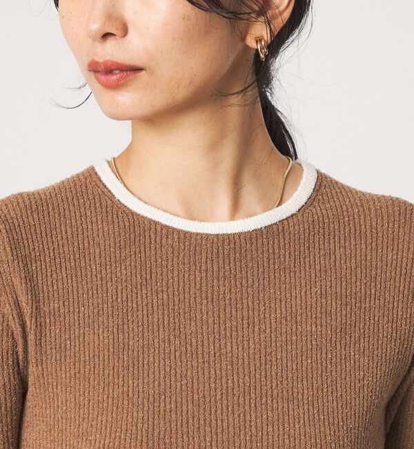 UNITED ARROWS green label relaxing「ハイショク リブ ハーフスリーブ プルオーバー ニット」|ニット・セーター|