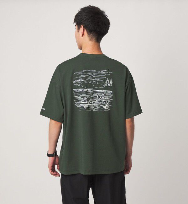 UNITED ARROWS green label relaxing「【別注】＜Columbia＞GLR Jonas グラフィック 半袖 Tシャツ」|Tシャツ・カットソー|DK.GREEN