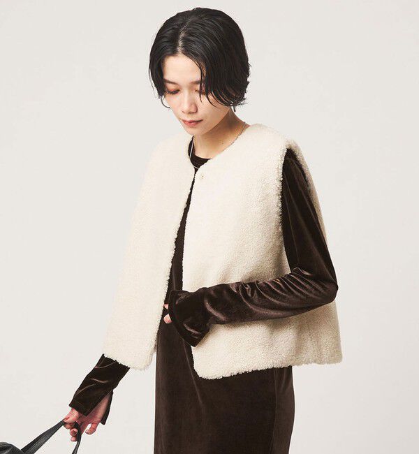 UNITED ARROWS green label relaxing「ボア ベスト」|ベスト・ジレ|NATURAL