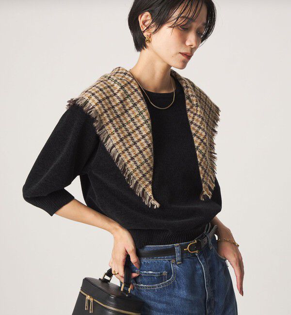 UNITED ARROWS green label relaxing「【結論シリーズ】ふれてモールニット」|ニット・セーター|BLACK