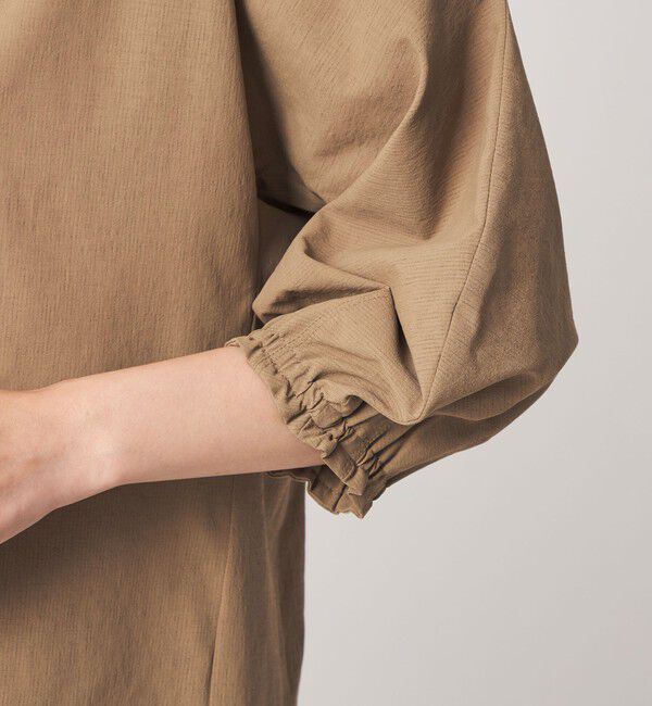 UNITED ARROWS green label relaxing「Breeze Cool ボートネック 7分袖 ブラウス マシンウォッシャブル 吸水速乾 通気性 UVカット」|シャツ・ブラウス|