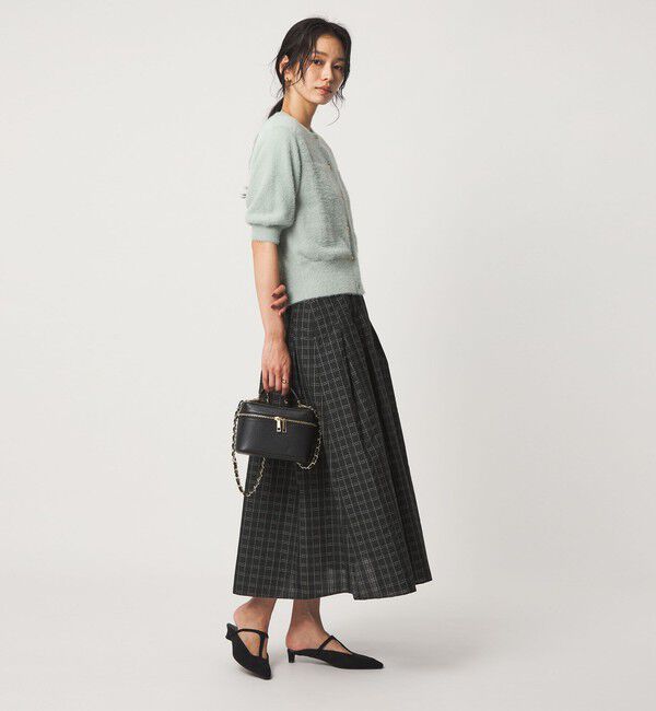UNITED ARROWS green label relaxing「チェック タック フレア スカート」|フレア|