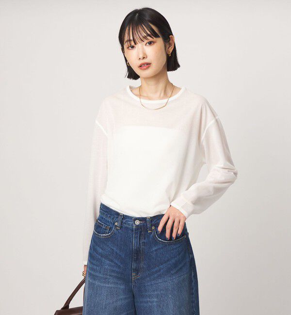 UNITED ARROWS green label relaxing「シアー ロングスリーブ プルオーバー カットソー」|Tシャツ・カットソー|