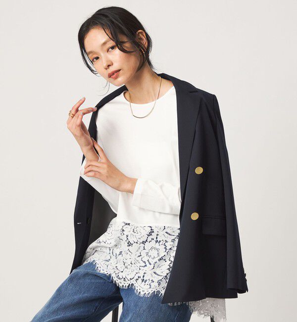 UNITED ARROWS green label relaxing「レース イレヘム プルオーバー カットソー」|Tシャツ・カットソー|