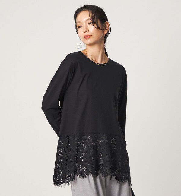 UNITED ARROWS green label relaxing「レース イレヘム プルオーバー カットソー」|Tシャツ・カットソー|