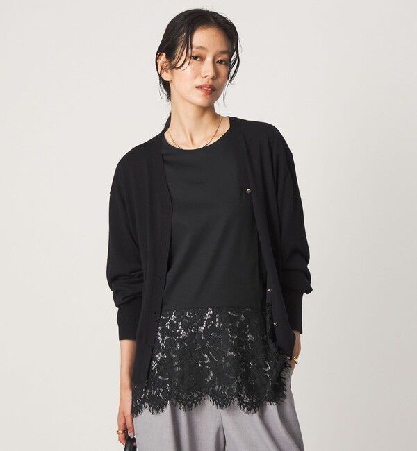 UNITED ARROWS green label relaxing「レース イレヘム プルオーバー カットソー」|Tシャツ・カットソー|
