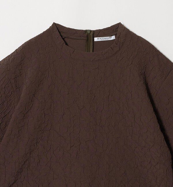 BEAUTY&YOUTH UNITED ARROWS「ジャガード クルーネック 6分袖 プルオーバー」|Tシャツ・カットソー|
