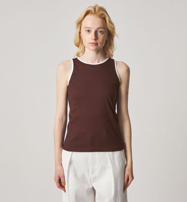 STEVEN ALAN「＜Steven Alan＞リンガー アメリカンスリーブ タンクトップ」|Tシャツ・カットソー|