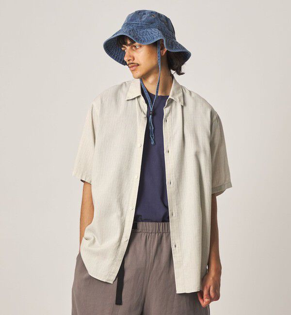STEVEN ALAN「＜Steven Alan＞ ドビー レギュラーカラー ショートスリーブ シャツ BOX」|シャツ・ブラウス|