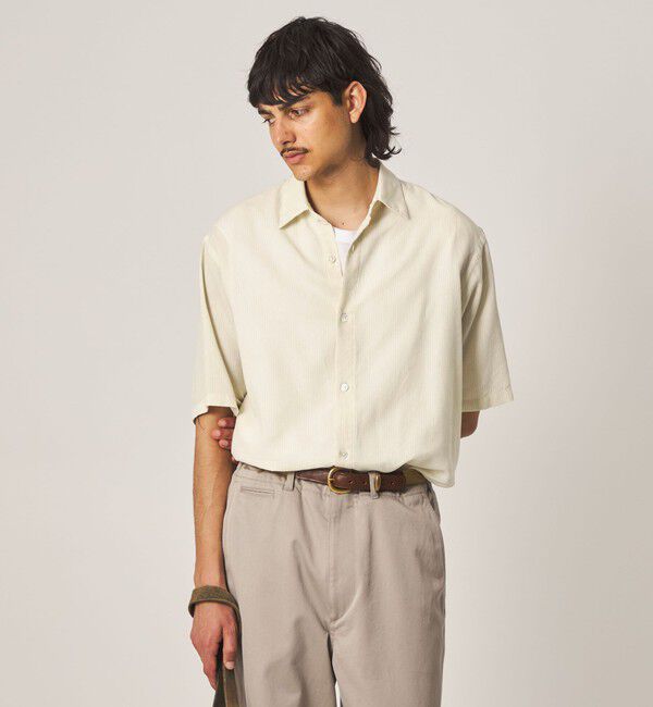 STEVEN ALAN「＜Steven Alan＞ ドビー レギュラーカラー ショートスリーブ シャツ BOX」|シャツ・ブラウス|