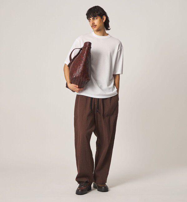 STEVEN ALAN「＜Steven Alan＞ アイレットメッシュ クルーネック Tシャツ」|Tシャツ・カットソー|