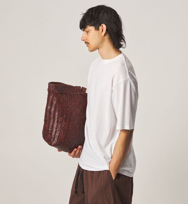 STEVEN ALAN「＜Steven Alan＞ アイレットメッシュ クルーネック Tシャツ」|Tシャツ・カットソー|