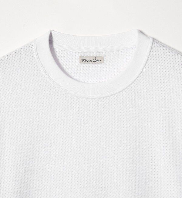 STEVEN ALAN「＜Steven Alan＞ アイレットメッシュ クルーネック Tシャツ」|Tシャツ・カットソー|