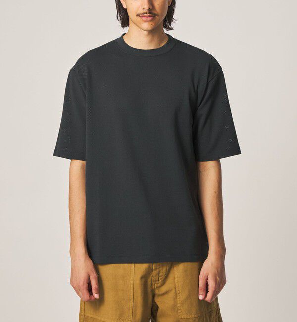 STEVEN ALAN「＜Steven Alan＞ アイレットメッシュ クルーネック Tシャツ」|Tシャツ・カットソー|