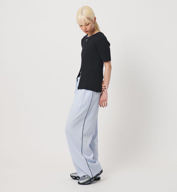 BEAUTY&YOUTH UNITED ARROWS「麻ブレンド スラブ フロントボタン ショートスリーブ カーディガン ウォッシャブル」|カーディガン|