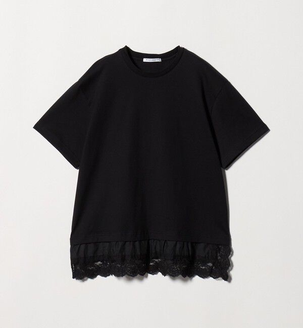 BEAUTY&YOUTH UNITED ARROWS「レースドッキング ショートスリーブ Tシャツ」|Tシャツ・カットソー|