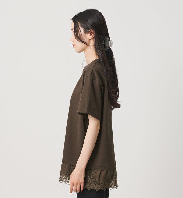 BEAUTY&YOUTH UNITED ARROWS「レースドッキング ショートスリーブ Tシャツ」|Tシャツ・カットソー|