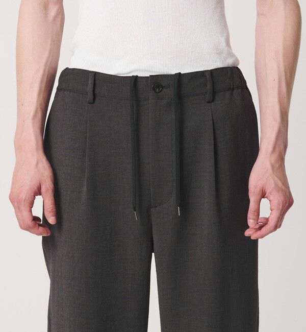 BEAUTY&YOUTH UNITED ARROWS「DUAL PACK 3.0 1プリーツ イージー パンツ NO.8 ヨコストレッチ UVカット ウォッシャブル セットアップ対応」|チノ|