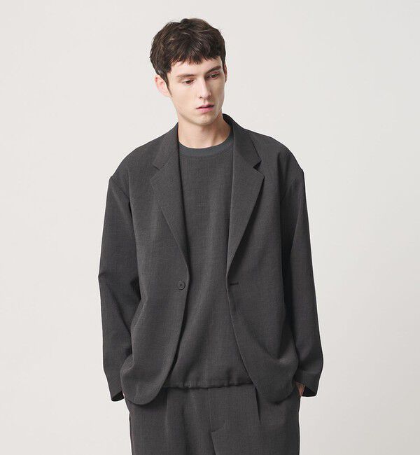 BEAUTY&YOUTH UNITED ARROWS「DUAL PACK 3.0 1B リラックス ジャケット ヨコストレッチ UVカット ウォッシャブル セットアップ対応」|テーラードジャケット|DK.GRAY