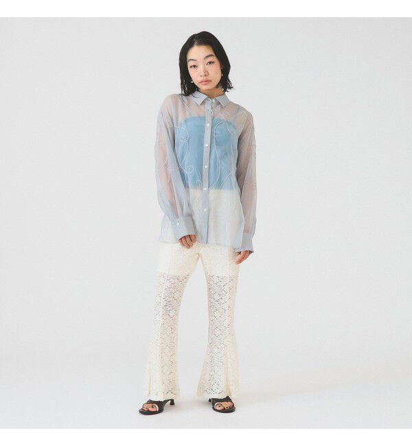 Ray BEAMS 「コード シシュウシアー シャツ」|シャツ・ブラウス|