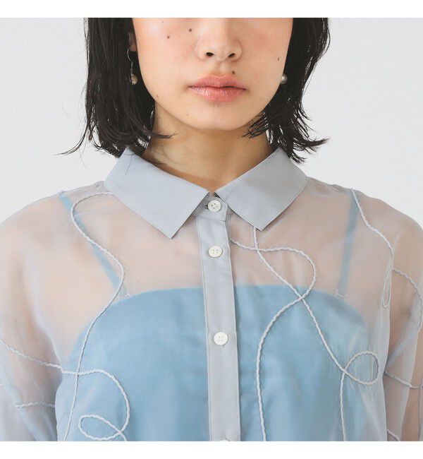 Ray BEAMS 「コード シシュウシアー シャツ」|シャツ・ブラウス|