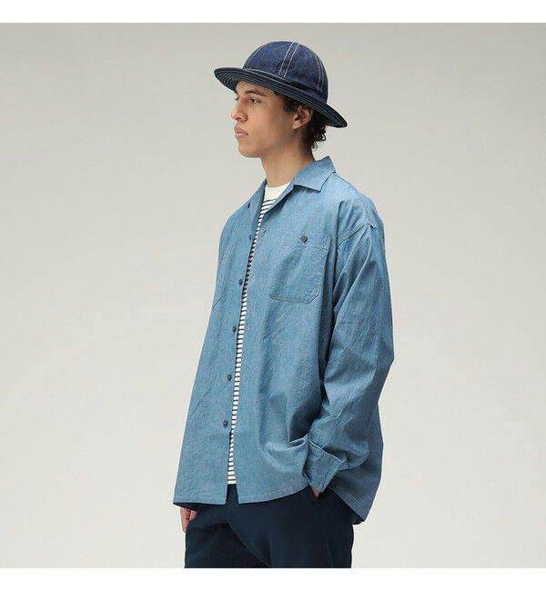 BEAMS PLUS「MIL Open Collar Chambray」|シャツ・ブラウス|