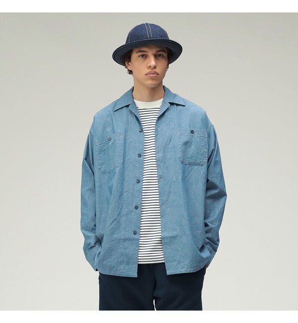 BEAMS PLUS「MIL Open Collar Chambray」|シャツ・ブラウス|