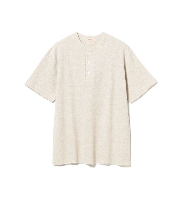 BEAMS PLUS「【別注】Healthknit / Honeycomb Thermal Henry Neck T-shirt」|Tシャツ・カットソー|OATMEAL