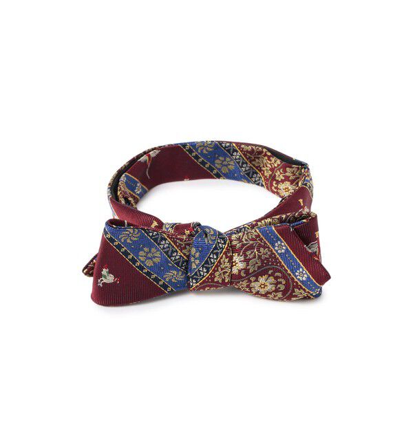 BEAMS PLUS「Silk Bow Tie Calico Stripe」|ネクタイ・蝶ネクタイ|Burgundy*Blue