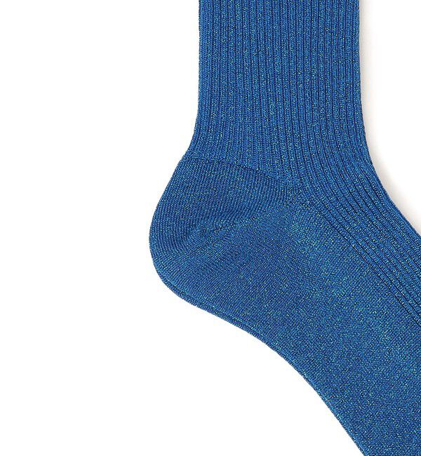 SHIPS for women「Piedi Nudi:グリッター リブ ミディ ソックス」|ソックス|
