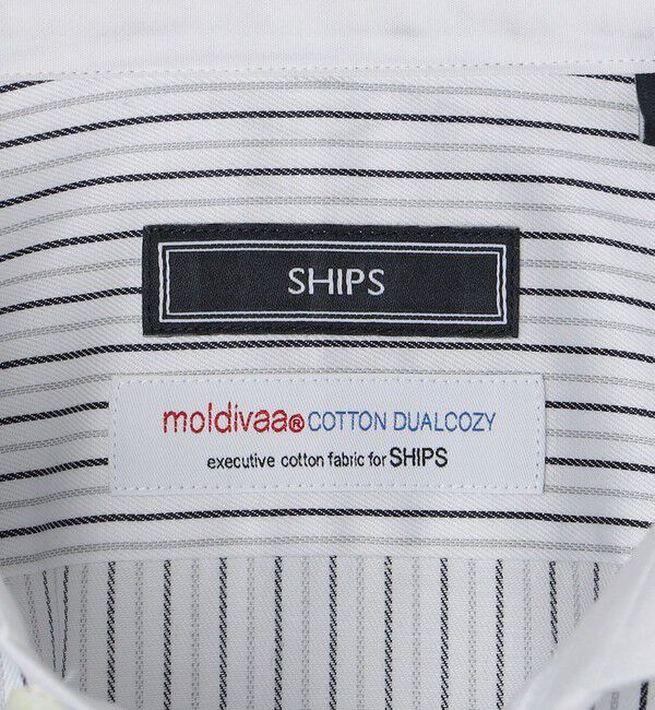 SHIPS「SHIPS: ワイドカラー マルチ ストライプ クレリック シャツ」|シャツ・ブラウス|