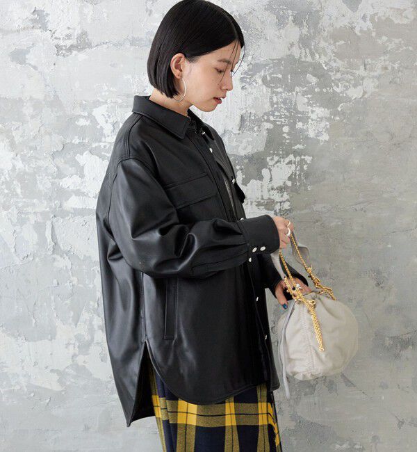 SHIPS for women「シープ レザー シャツ ジャケット」|シャツ・ブラウス|