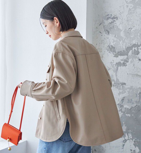 SHIPS for women「シープ レザー シャツ ジャケット」|シャツ・ブラウス|