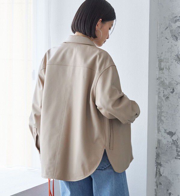 SHIPS for women「シープ レザー シャツ ジャケット」|シャツ・ブラウス|