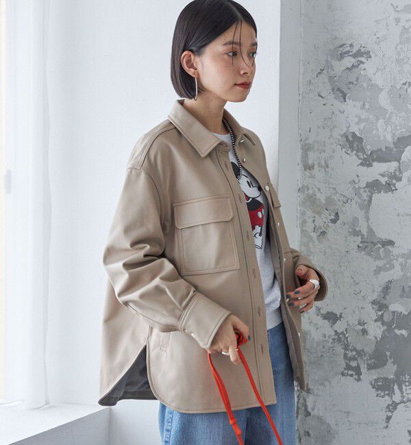 SHIPS for women「シープ レザー シャツ ジャケット」|シャツ・ブラウス|