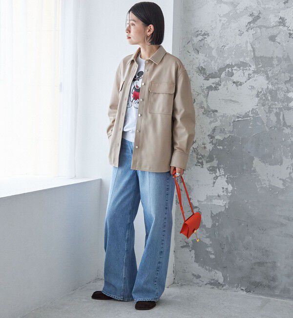 SHIPS for women「シープ レザー シャツ ジャケット」|シャツ・ブラウス|